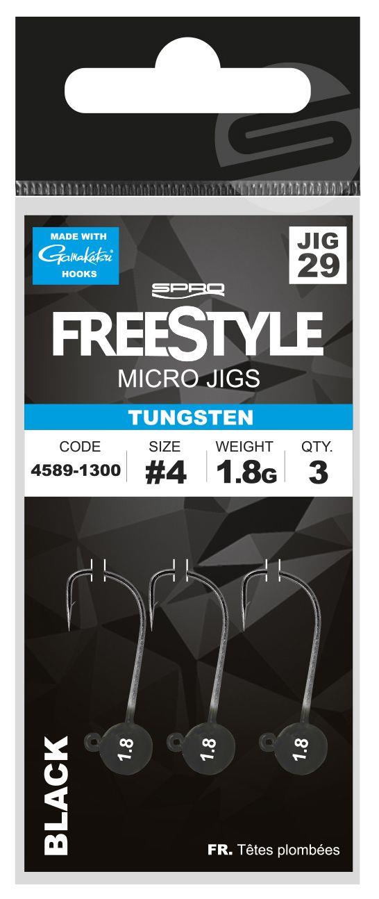 Têtes Plombées Spro Freestyle Micro Jighead Tungsten Black