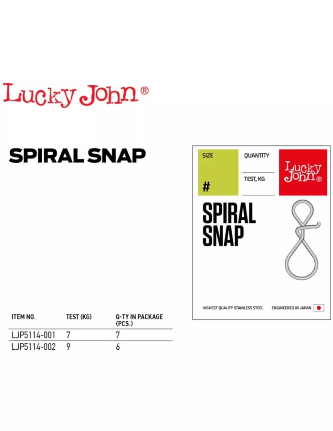 Agrafes Lucky John Spiral Snap